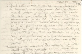 [Carta] 1950 mayo 25, [La Yaya, Cuba] [a] Gabriela Mistral