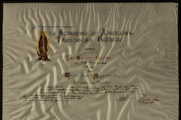 [Diploma] 1950 dic. 12, Washington, Estados Unidos [a] Gabriela Mistral