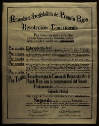 [Diploma] 1933 abr., San Juan, Puerto Rico [a] Gabriela Mistral