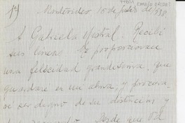 [Carta] 1938 jul. 15, Montevideo, [Uruguay] [a] Gabriela Mistral