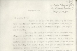 [Carta] 1965 nov. 22, México [a] Mi querida Doris