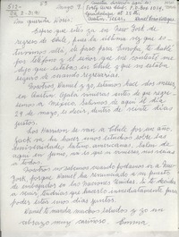 [Carta] [1966] mayo 9, Austin, Texas, [EE.UU.] [a] Mi querida Doris [Dana]
