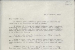 [Carta] 1966 feb. 21, [EE.UU.] [a la] Tan querida Emma [Cosío]