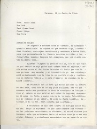 [Carta] 1964 jun. 10, Caracas, [Venezuela] [a] Srta. Doris Dana, box 284, Hack Green Road, Pound Ridge, New York