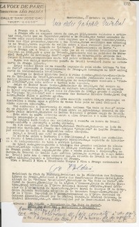 [Carta] 1942 oct. 15, Montevideo [a] Gabriela Mistral