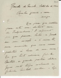 [Carta] 1944 set., Rancho do Morinho, [Brasil] [a] Gabriela Mistral