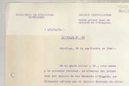 Circular N° 57, 1946 sept. 25, Santiago [a] los señores jefes de misión y consules de Chile en el exterior
