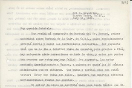 [Carta] 1949 July 11, Sierra Madre, California [a] Gabriela Mistral