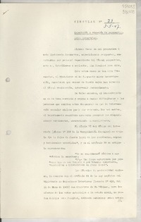 Circular N° 23, 1947 mayo 3 Expedición y visación de pasaportes. Actos notariales
