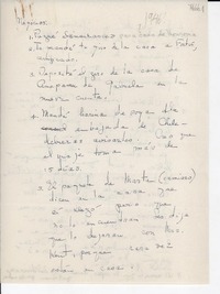 [Listado con asuntos de negocios, 1946?]