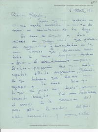 [Carta] 1951 abr. 6, [Estados Unidos] [a] Gabriela Mistral