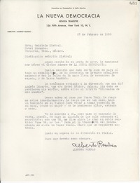 [Carta] 1950 sept. 18, [New York] [a] Gabriela Mistral, Veracruz, México