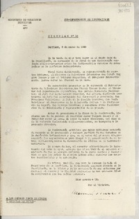 Circular N° 18, 1948 mar. 5, Santiago [a] los señores Jefes de Misión y Consules de Chile