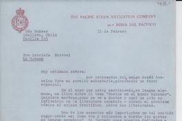 [Carta] [1950] feb. 15, Quillota, [Chile] [a] Gabriela Mistral, La Habana, [Cuba]
