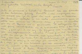 [Carta] 1947 ene. 16, Tulumba [Argentina] [a] Gabriela Mistral, Los Ángeles