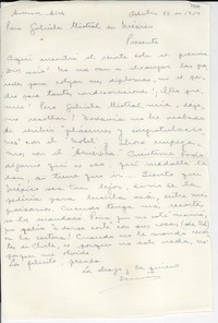 [Carta] 1950 oct. 12, Buenos Aires, [Argentina] [a] Gabriela Mistral, México