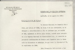 Circular N° 64, 1950 ago. 12, Santiago