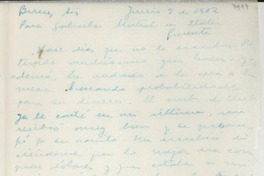 [Carta] 1952 jun. 9, Buenos Aires, [Argentina] [a] Gabriela Mistral, Italia