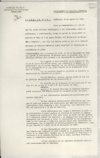 Circular N° 66, 1950 ago. 12, Santiago