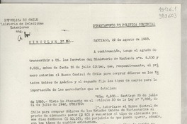 Circular N° 69, 1950 ago. 22, Santiago