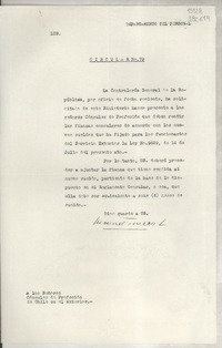 Circular N° 79, 1950, Santiago [a] los señores Consules de Profesión de Chile en el exterior