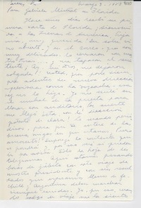 [Carta] 1953 mayo 3, Buenos Aires, [Argentina] [a] Gabriela Mistral, Florida, [EE.UU.]