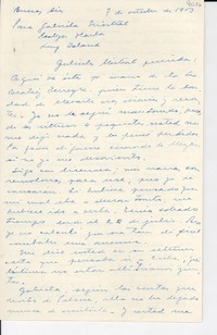 [Carta] 1953 oct. 7, Buenos Aires, [Argentina] [a] Gabriela Mistral, Roslyn Harbor, Long Island, [EE.UU.]