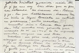 [Carta] [1954?], [Buenos Aires, Argentina] [a] Gabriela Mistral