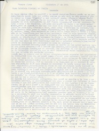 [Carta] 1951 dic. 1, Buenos Aires [a] Gabriela Mistral, Italia