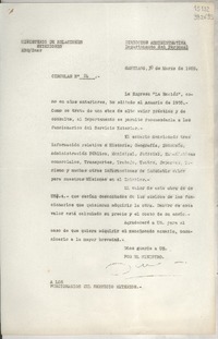 Circular N° 24, 1955 mar. 30, Santiago [a] los funcionarios del servicio exterior