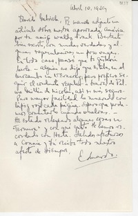 [Carta] 1949 abr. 10, [EE.UU.] [a] Gabriela [Mistral]