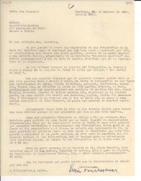 [Carta] 1951 oct. 29, Santiago [a] Gabriela Mistral, Nápoles, Italia