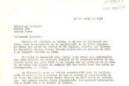 [Carta] 1966 abr. 14, Hack Green Road, Pound Ridge, New York, [Estados Unidos] [a] Editorial Kapelusz, Buenos Aires, Argentina