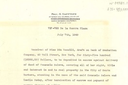[Carta] 1949, jul. 7, Santa Barbara, California, [Estados Unidos] [a] [Gabriela Mistral]