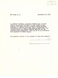 [Carta] 1953 sep. 17, New York, [Estados Unidos] [a] Joseph Goodman