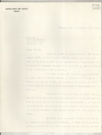 [Oficio] 1950 sept. 20, México D. F. [a] Señorita Gabriela Mistral, Cónsul de Chile, Veracruz