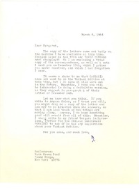 [Carta] 1968 mar. 8, [España?] [a] Margaret [Bates], [Estados Unidos]
