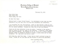 [Carta] 1966 feb. 27, [Blauvelt, New York, Estados Unidos] [a] Doris Dana, Pound Ridge, New York, [Estados Unidos]