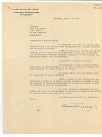 [Carta] 1949 jul. 5, Santiago, [Chile] [a] Señorita Gabriela Mistral, Hotel México, Jalapa, Veracruz, México