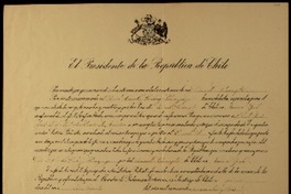 [Carta credencial] [a] Gabriela Mistral, Cónsul Adscrito en Nueva York, [EE.UU.]