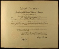 [Plácet otorgado por el Presidente de los EE.UU. a nombramiento de Gabriela Mistral como Cónsul de Chile en New York, Estados Unidos]