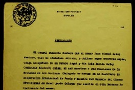 Documentos del consulado relativos a Juan Miguel Godoy