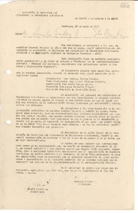 [Circular] 1947 mayo 20, Santiago, [Chile] [a la] Señorita Lucila Godoy A., Santa Barbara, [EE.UU.]