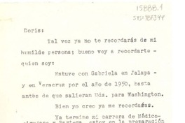[Carta] [1957?], México D.F., [México] [a] Doris Dana, [New York, Estados Unidos].