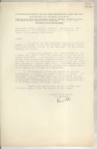 [Carta] 1951 Nov. 16, Friedwart House, Wetzlar, Germany [a] Gabriela Mistral, co Consulate of Chile, Los Angeles, California, [EE.UU.]