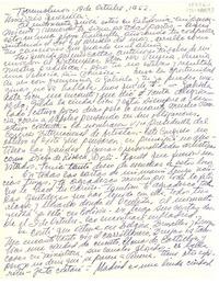 [Carta] 1952 oct. 19, Torremolinos, Málaga, [España] [a] Doris Dana, New York, [Estados Unidos]