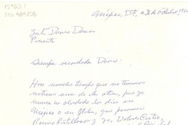 [Carta] 1983 oct. 16, México D.F., México [a] Doris Dana