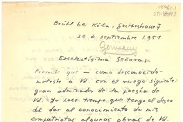 [Carta] 1951 sep. 20, Germany [a] [Gabrila Mistral]