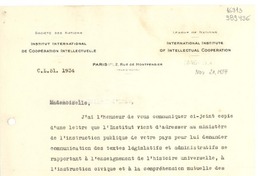 [Carta] 1934 nov. 20, Paris, [Francia] [a] Mademoiselle