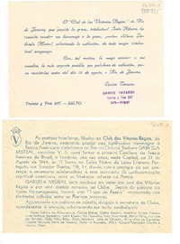 [Tarjeta] [1944], Treinta y Tres 247, Salto, Uruguay